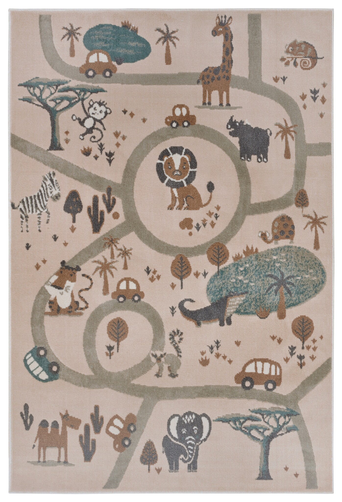 Kindervloerkleed Artis Crème/Bruin