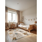 Kindervloerkleed Safari Crème/Multikleur
