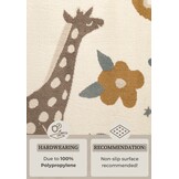 Kindervloerkleed Safari Crème/Multikleur