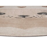 Kindervloerkleed Rond Kat Crème/Beige
