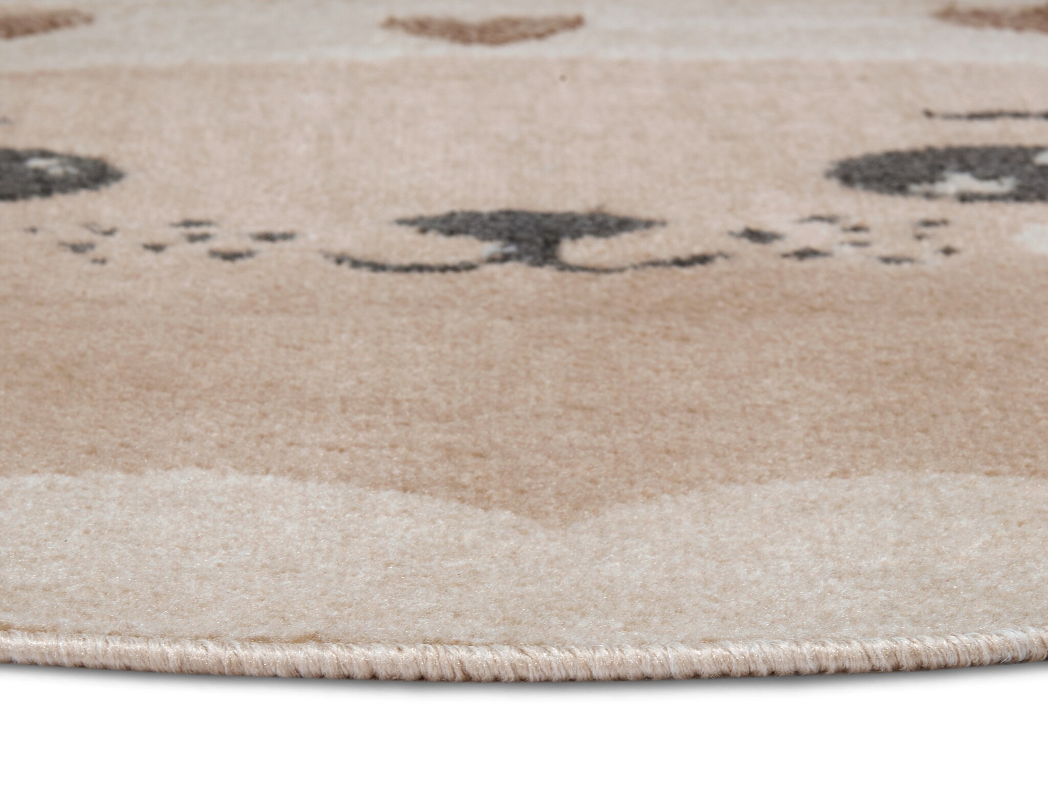 Kindervloerkleed Rond Kat Crème/Beige