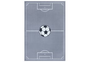 Kindervloerkleed Voetbal Grijs