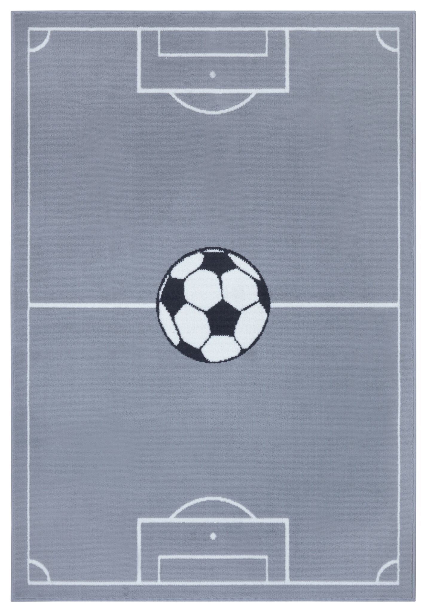 Kindervloerkleed Voetbal Grijs