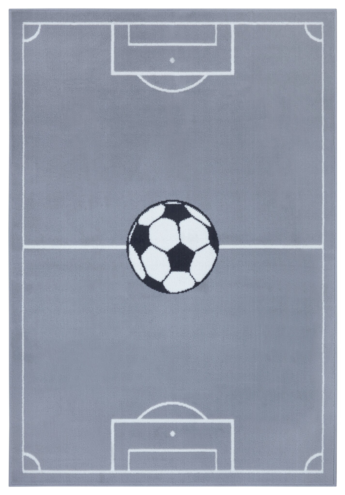 Kindervloerkleed Voetbal Grijs