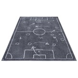 Kindervloerkleed Voetbal Donkergrijs