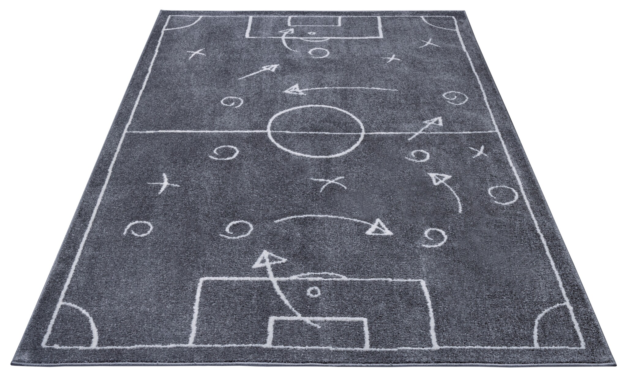 Kindervloerkleed Voetbal Donkergrijs