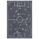 Kindervloerkleed Voetbal Donkergrijs