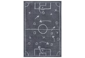 Kindervloerkleed Voetbal Donkergrijs