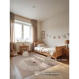 Kindervloerkleed Leeuw Beige/Crème