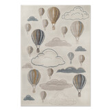 Kindervloerkleed Luchtballon Crème/Multikleur