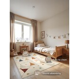 Kindervloerkleed Party Crème/Multikleur