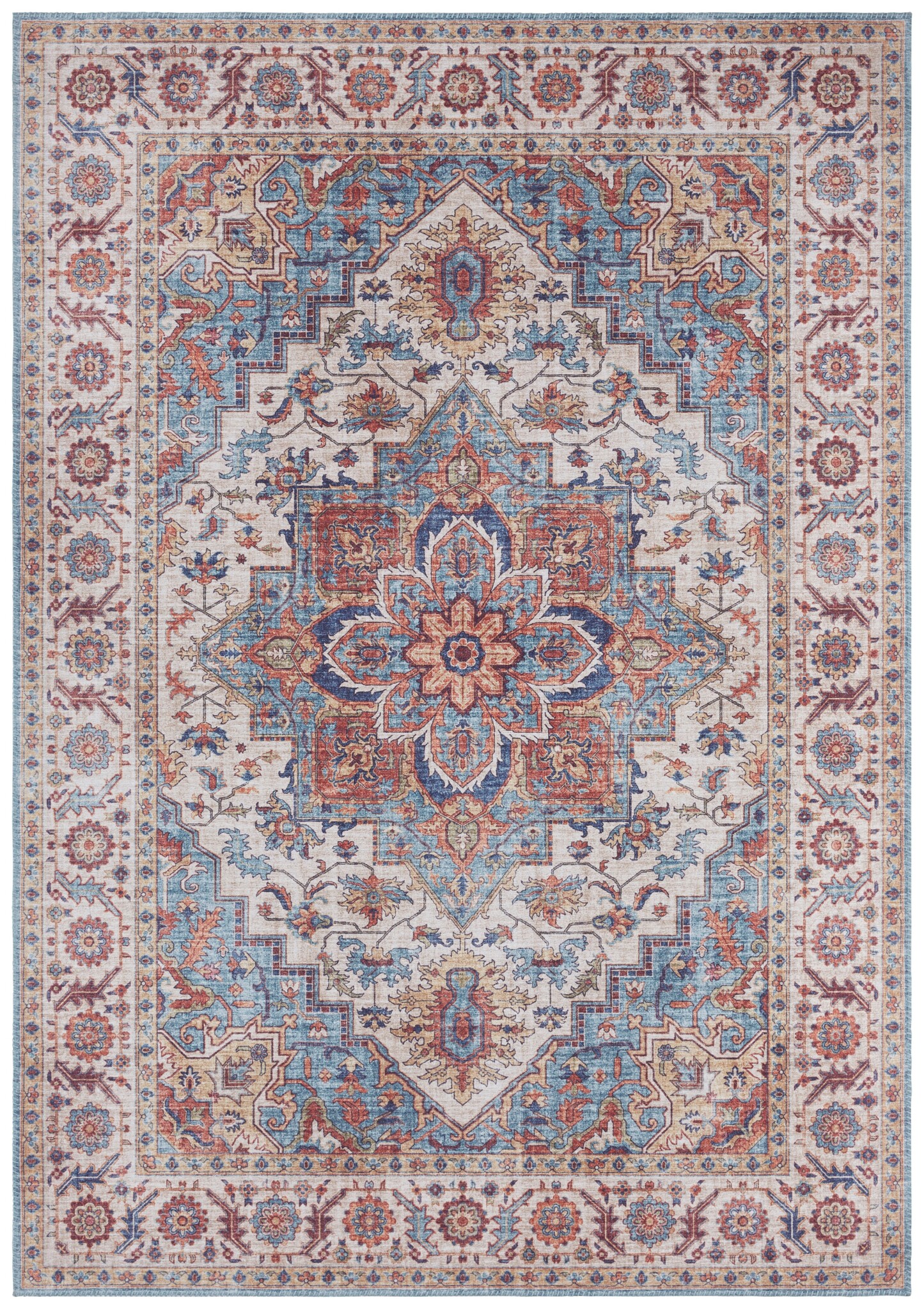 Vintage Vloerkleed Anthea Blauw