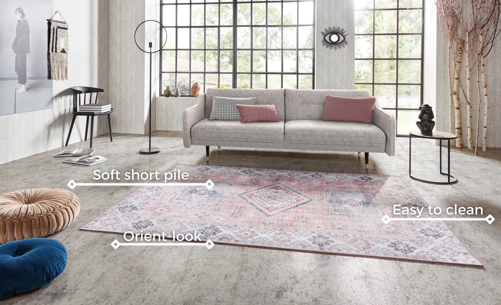 Vintage Vloerkleed Gratia Roze