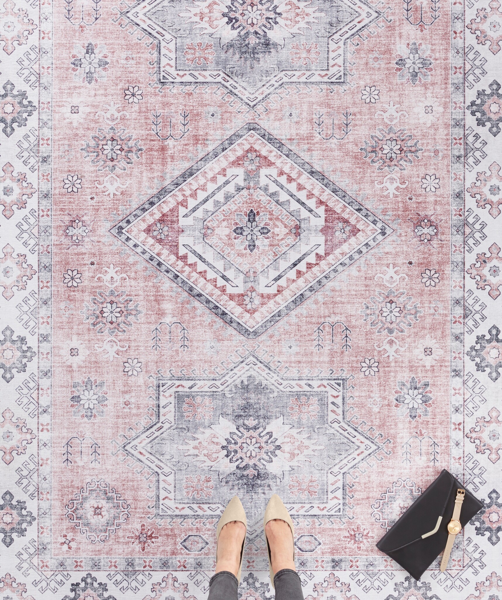 Vintage Vloerkleed Gratia Roze