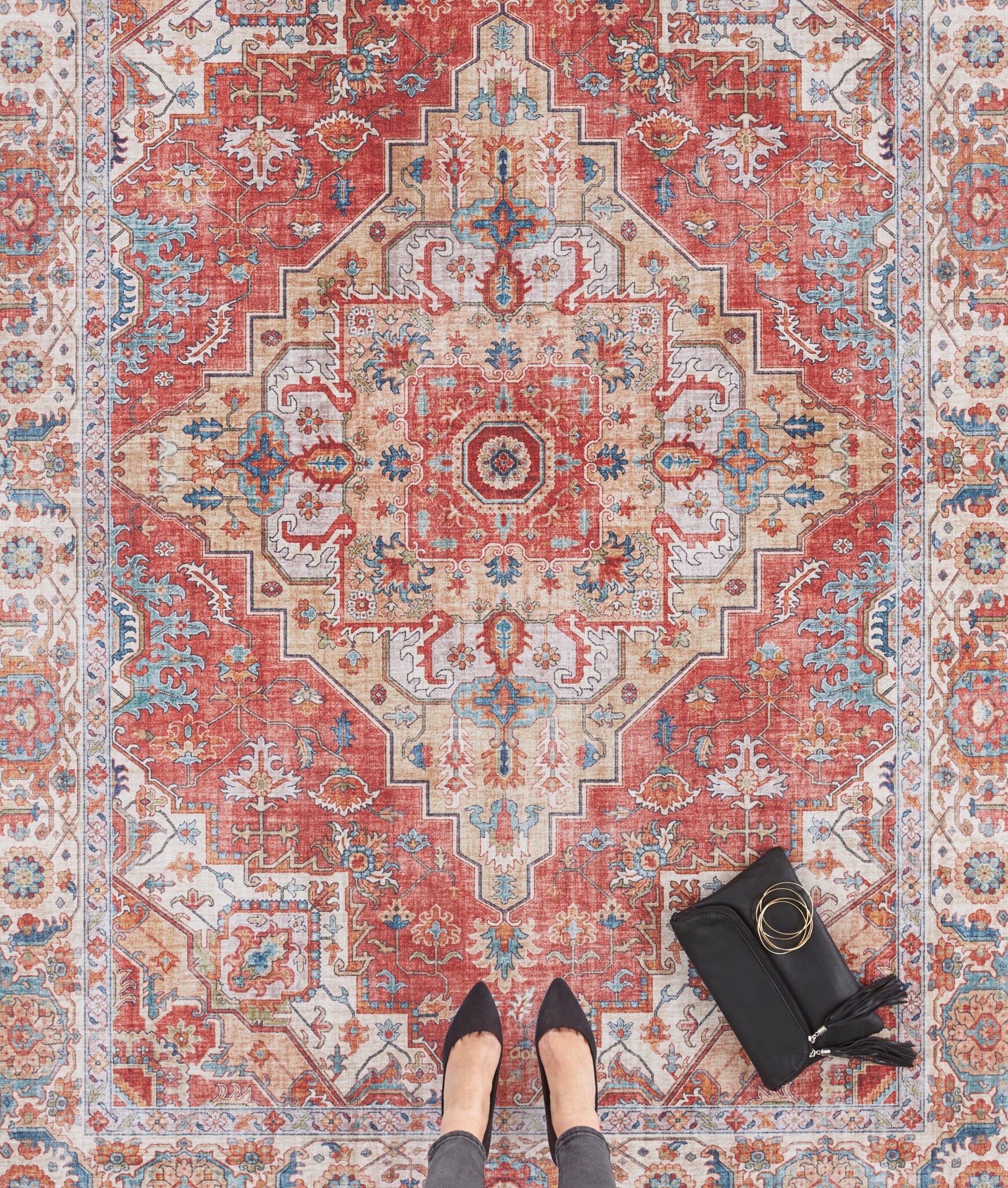 Vintage Vloerkleed Sylla Rood