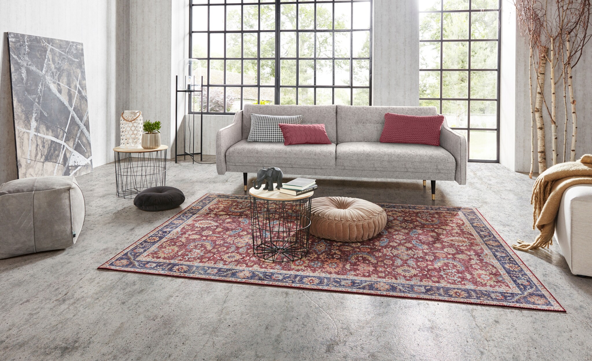 Vintage Vloerkleed Vivana Rood