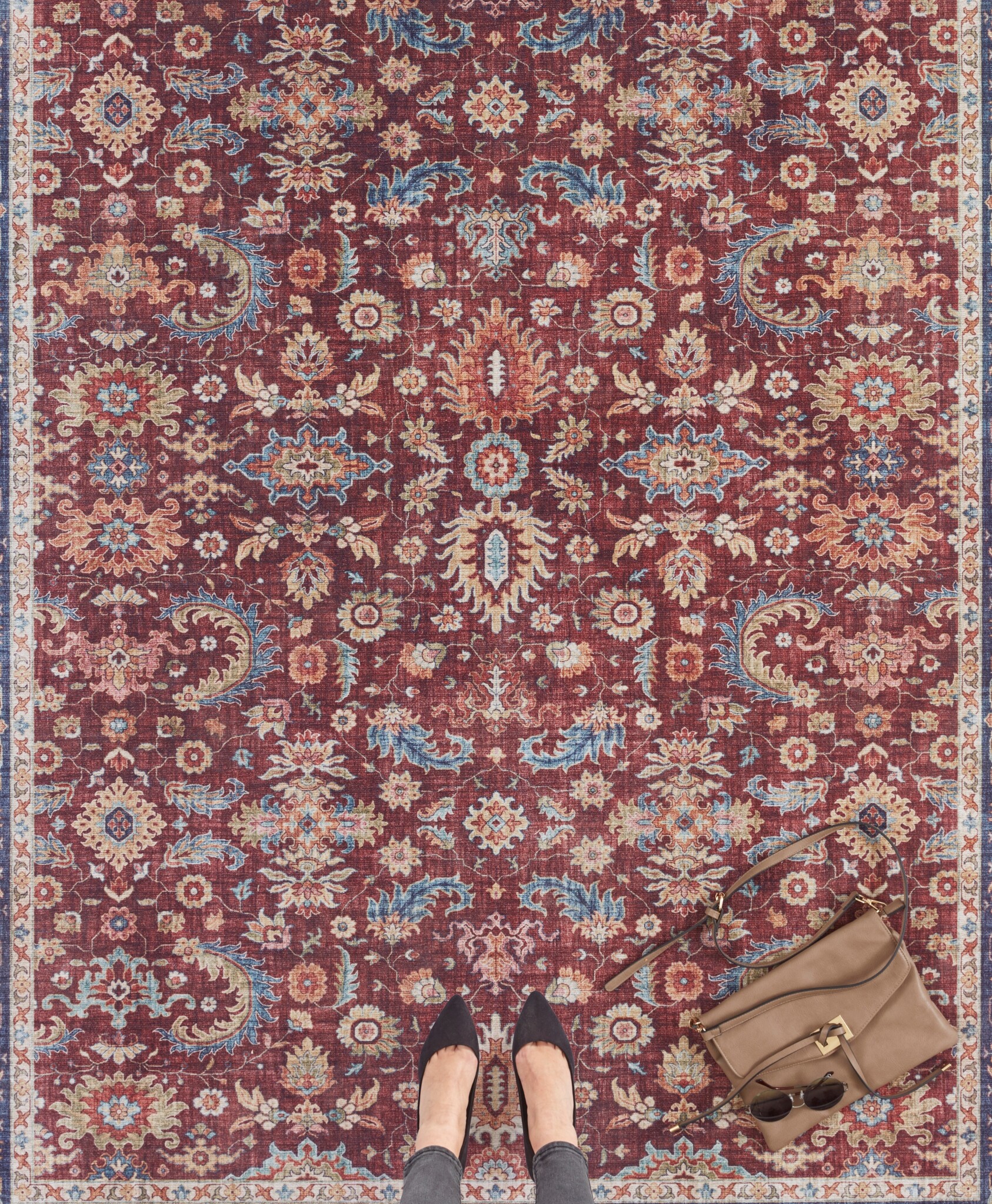 Vintage Vloerkleed Vivana Rood