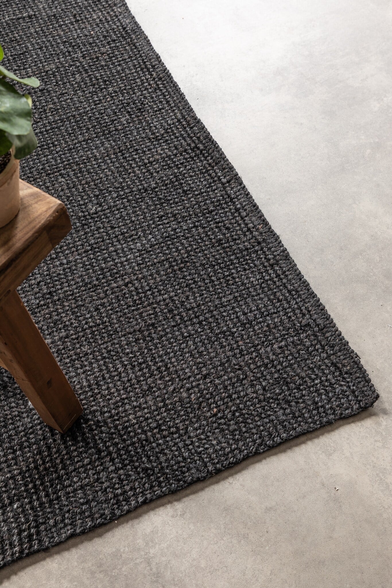 Jaipur Jute Vloerkleed Zwart