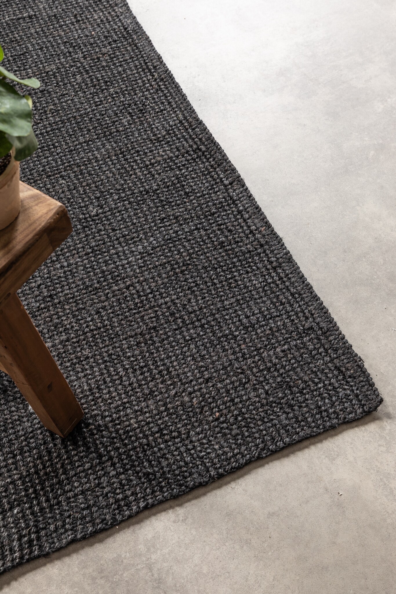 Jaipur Jute Vloerkleed Zwart