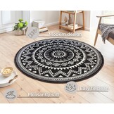 Velours Vloerkleed Valencia Zwart