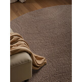 Wollen Rond Vloerkleed Calmio Taupe