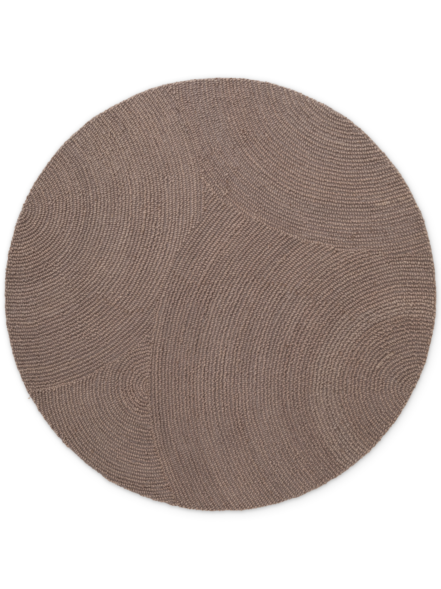 Wollen Rond Vloerkleed Calmio Taupe