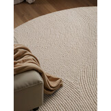 Wollen Rond Vloerkleed Calmio Creme
