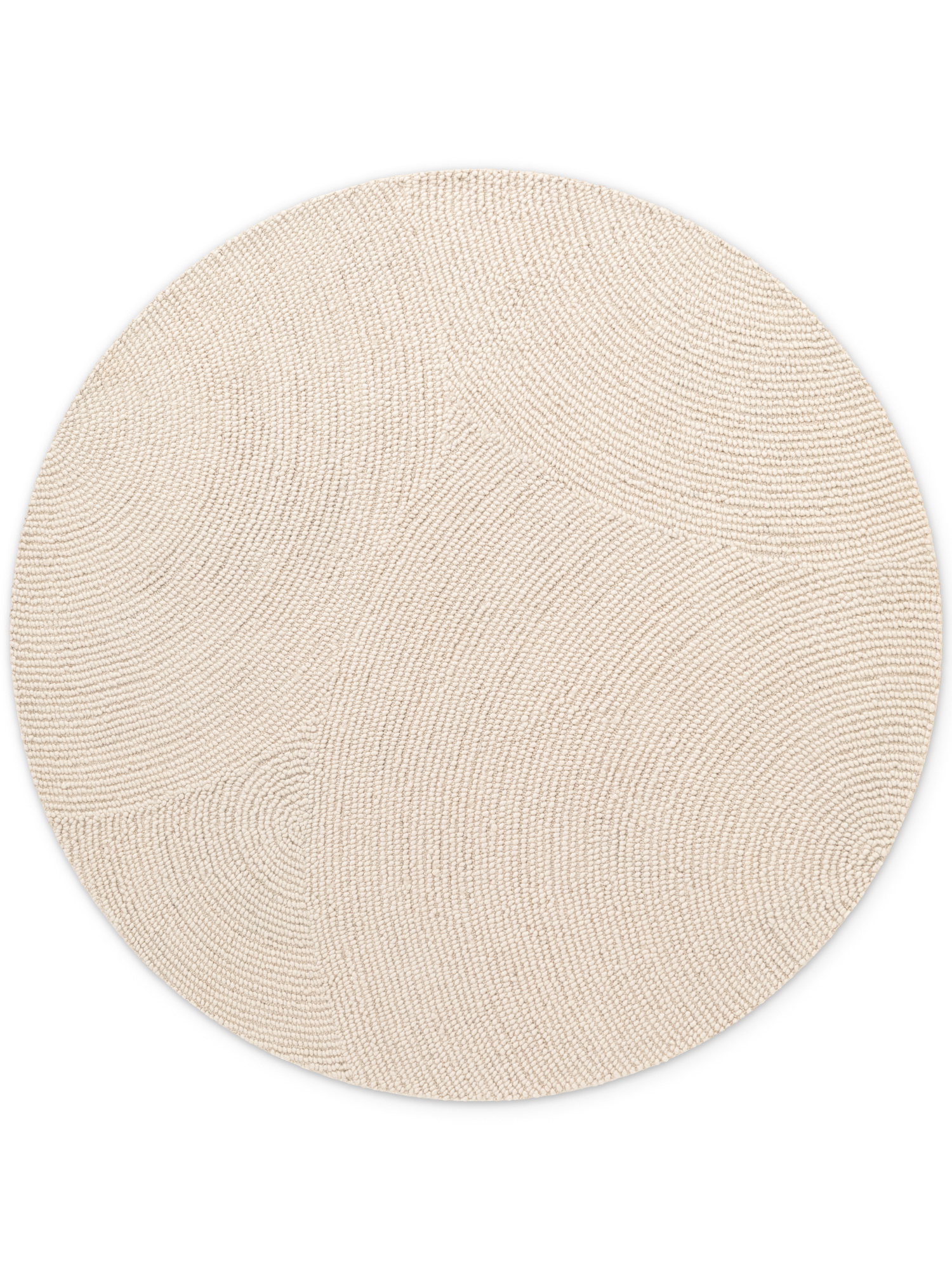 Wollen Rond Vloerkleed Calmio Creme