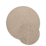 Wollen Rond Vloerkleed Calmio Licht Beige