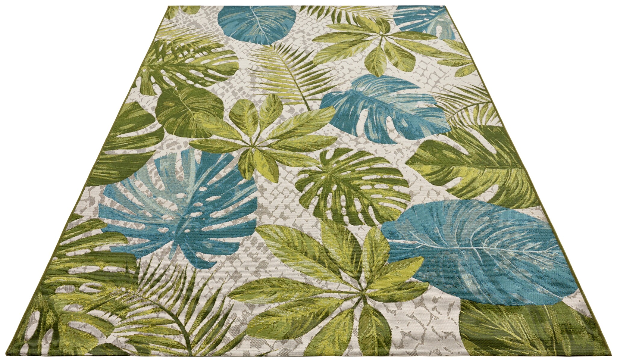 Buitenkleed Flair Tropical Leaves Groen