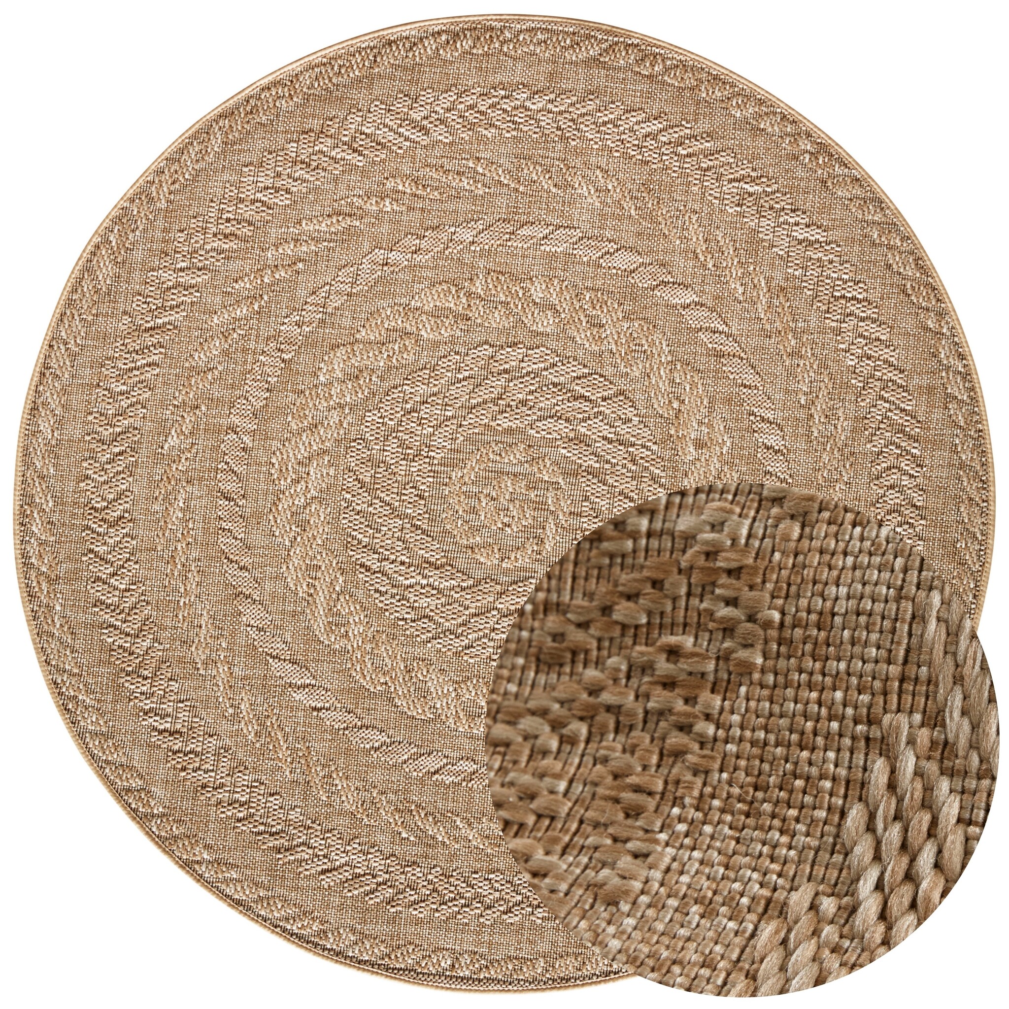 Buitenkleed Rond Almendro Beige
