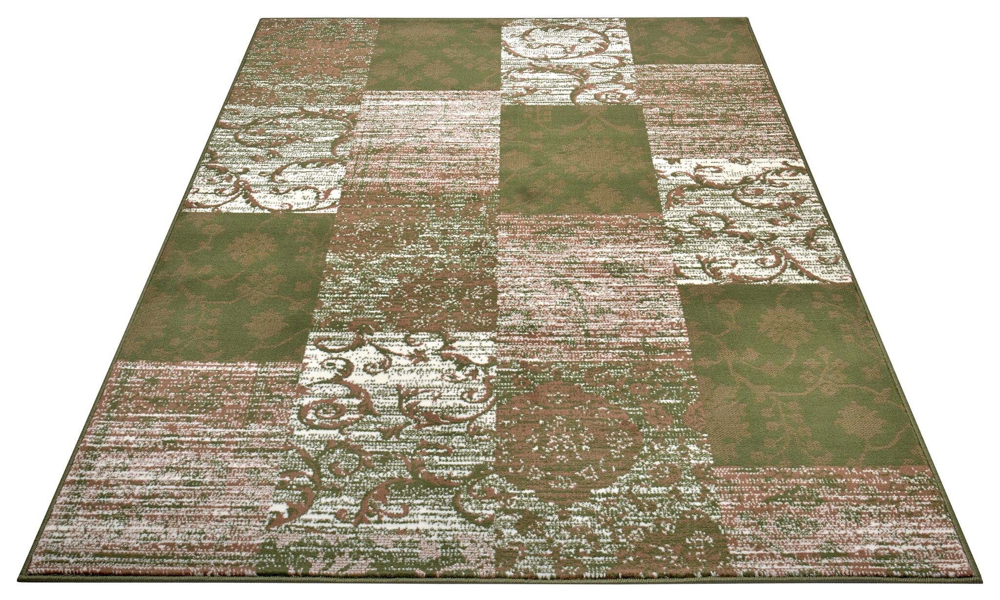 Patchwork Vloerkleed Groen