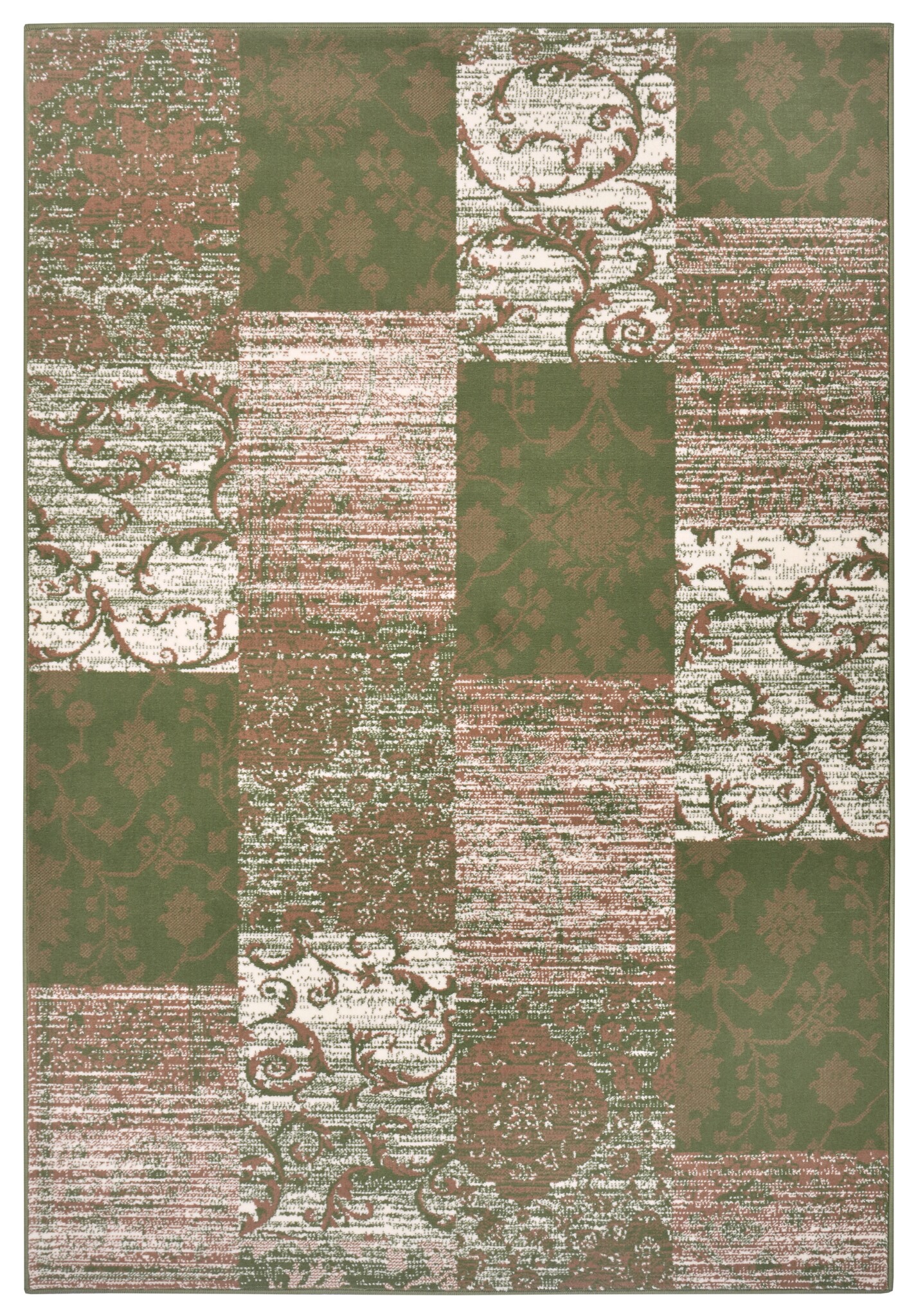 Patchwork Vloerkleed Groen