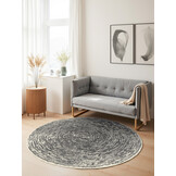 Rond Vloerkleed Cavallo Creme Grijs