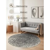 Rond Vloerkleed Cavallo Creme Grijs