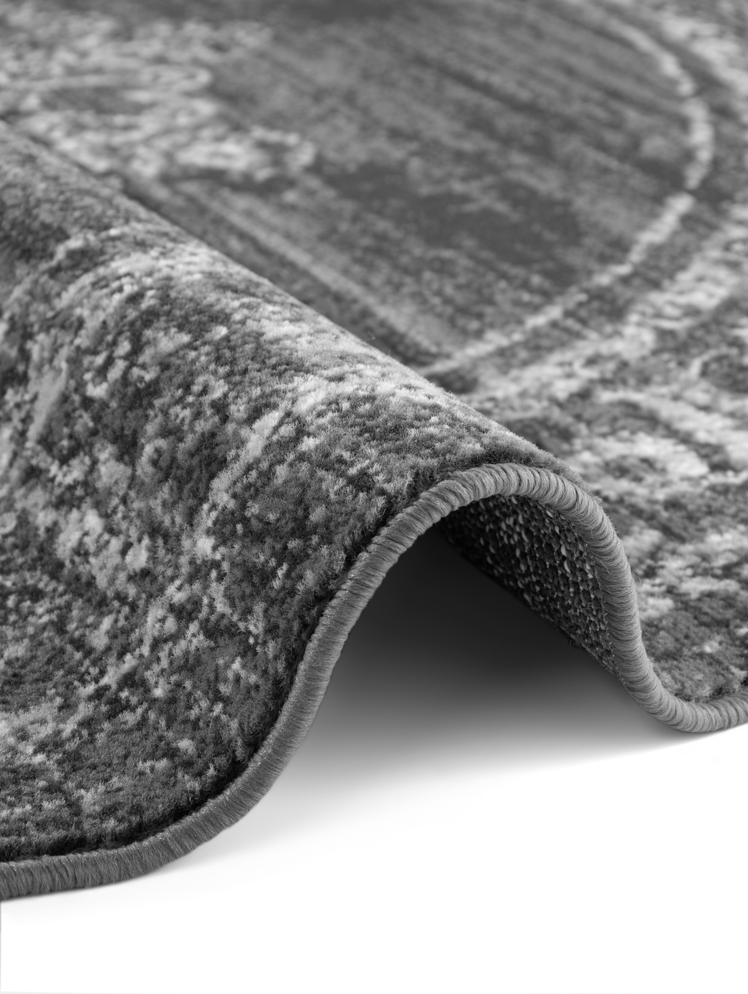 Vintage Rond Vloerkleed Gloria Grijs