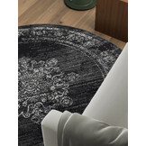 Vintage Rond Vloerkleed Gloria Grijs