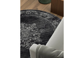 Vintage Rond Vloerkleed Gloria Grijs