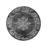 Vintage Rond Vloerkleed Gloria Grijs