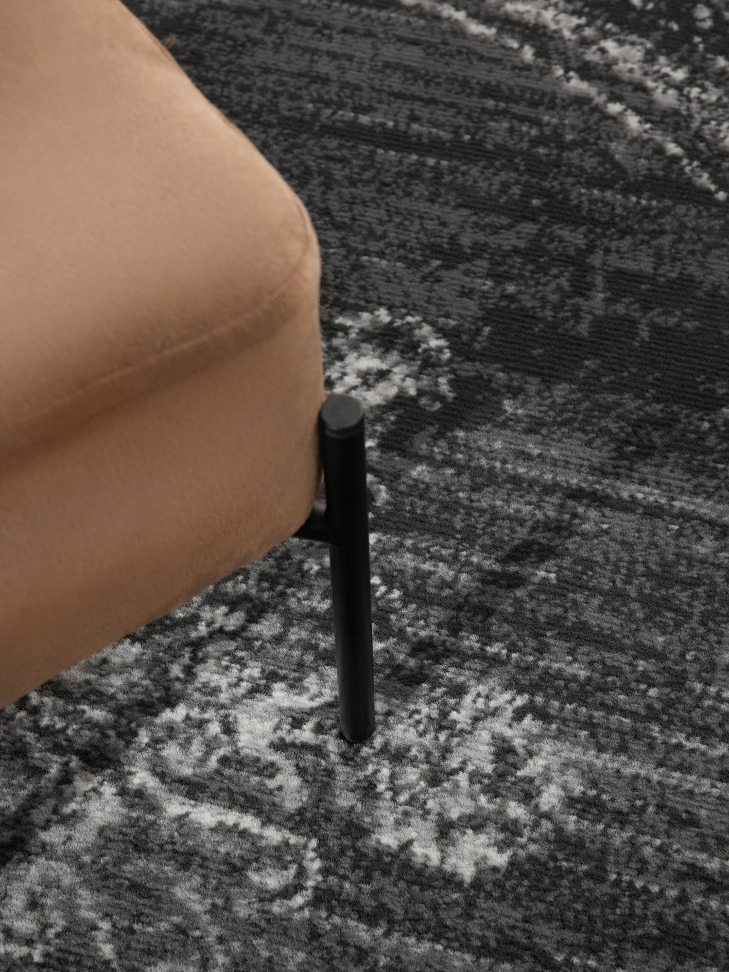 Vintage Rond Vloerkleed Gloria Grijs