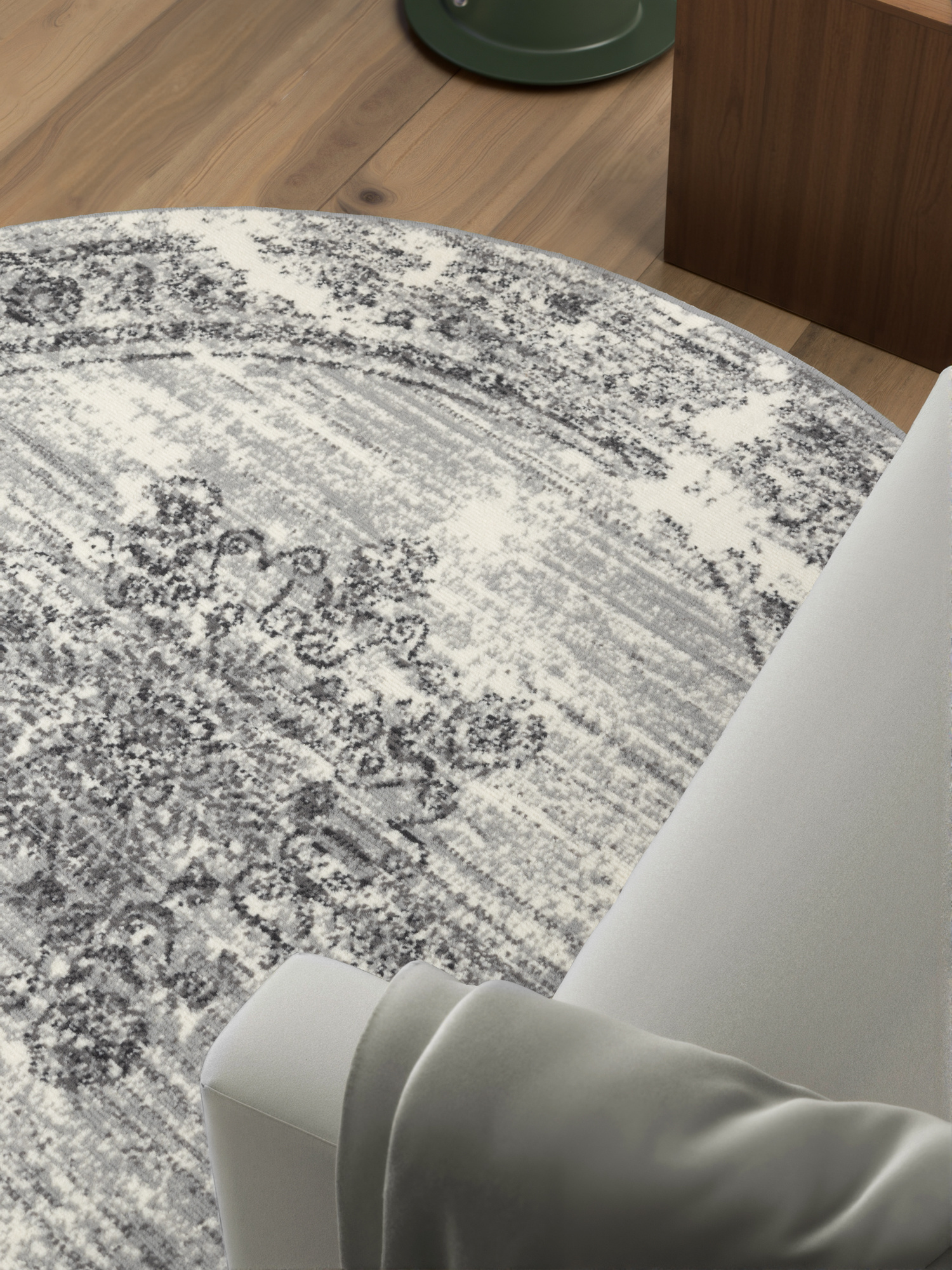 Vintage Rond Vloerkleed Gloria Creme