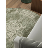 Vintage Rond Vloerkleed Gloria Groen