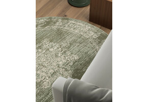 Vintage Rond Vloerkleed Gloria Groen