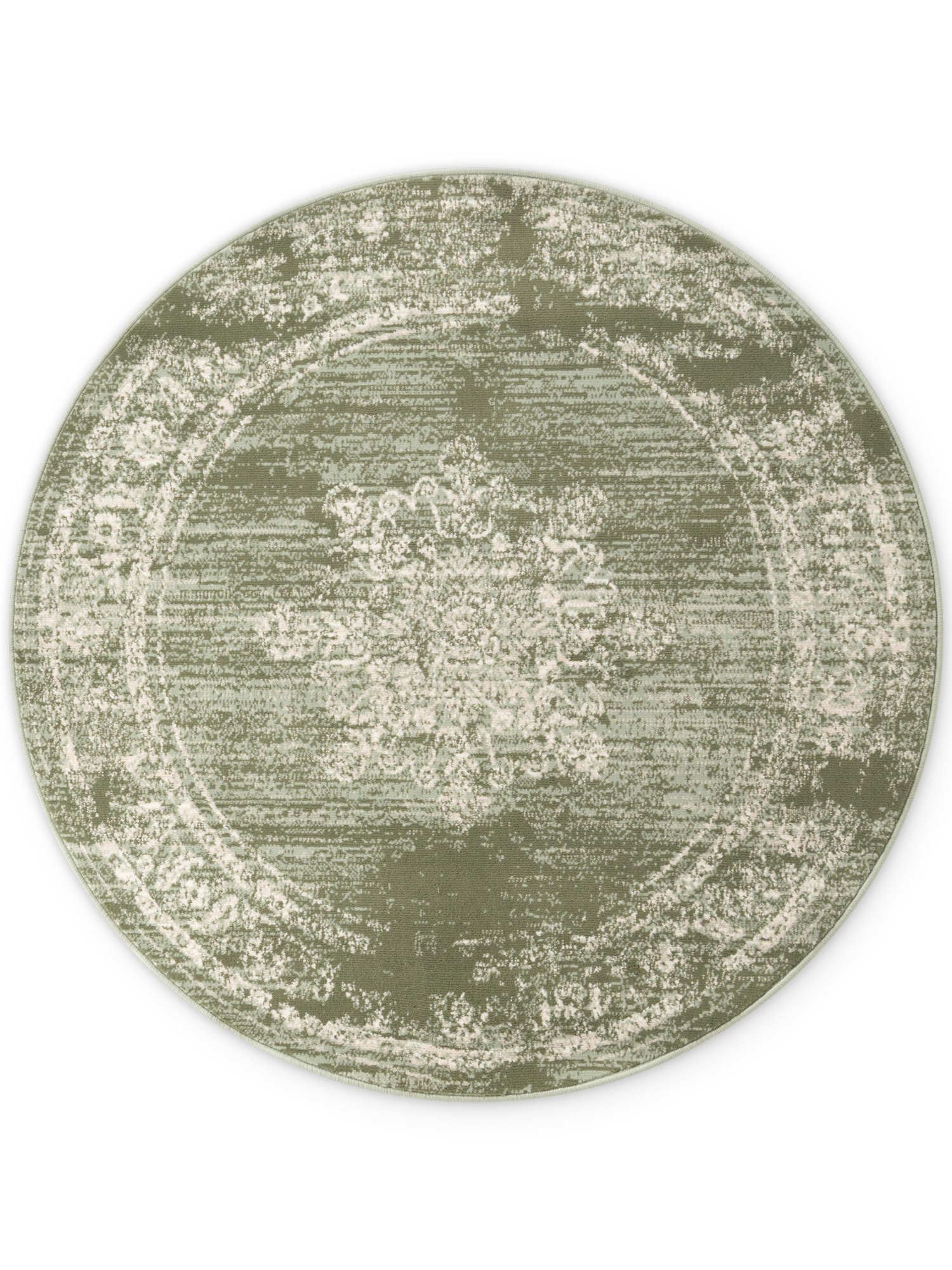 Vintage Rond Vloerkleed Gloria Groen