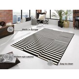 Velours Vloerkleed Panel Zwart