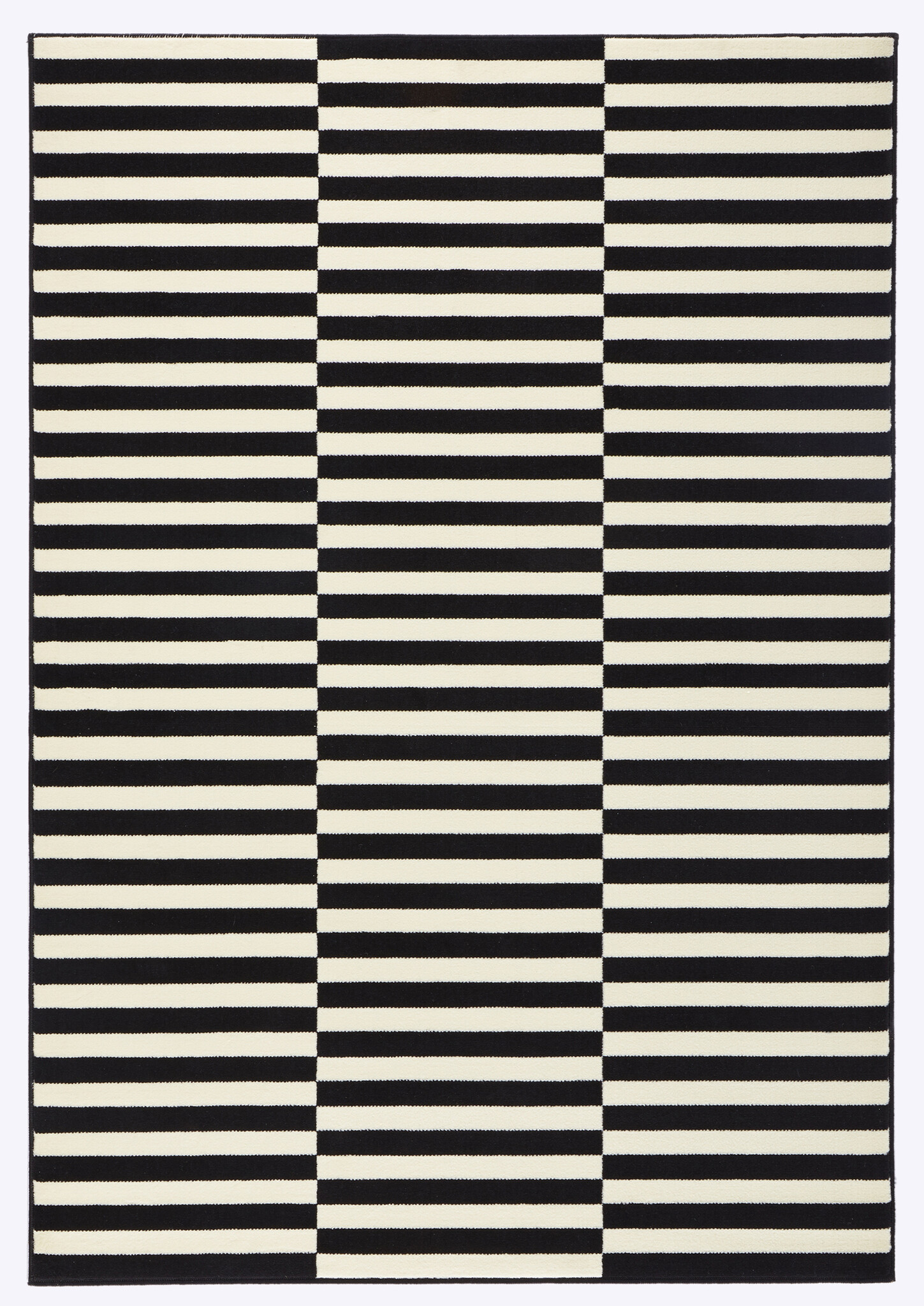 Velours Vloerkleed Panel Zwart