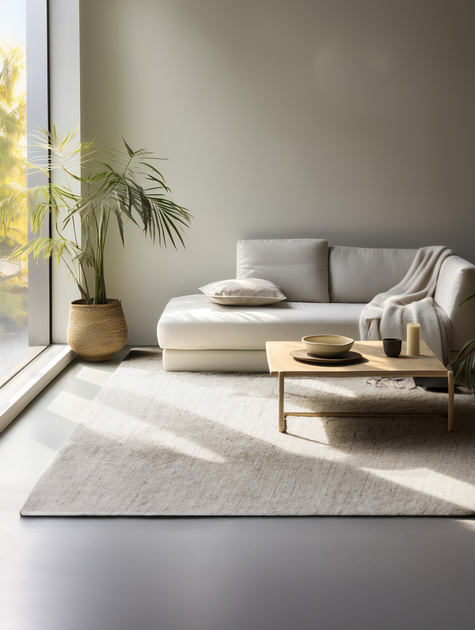 Jute Vloerkleed Dhaka Creme