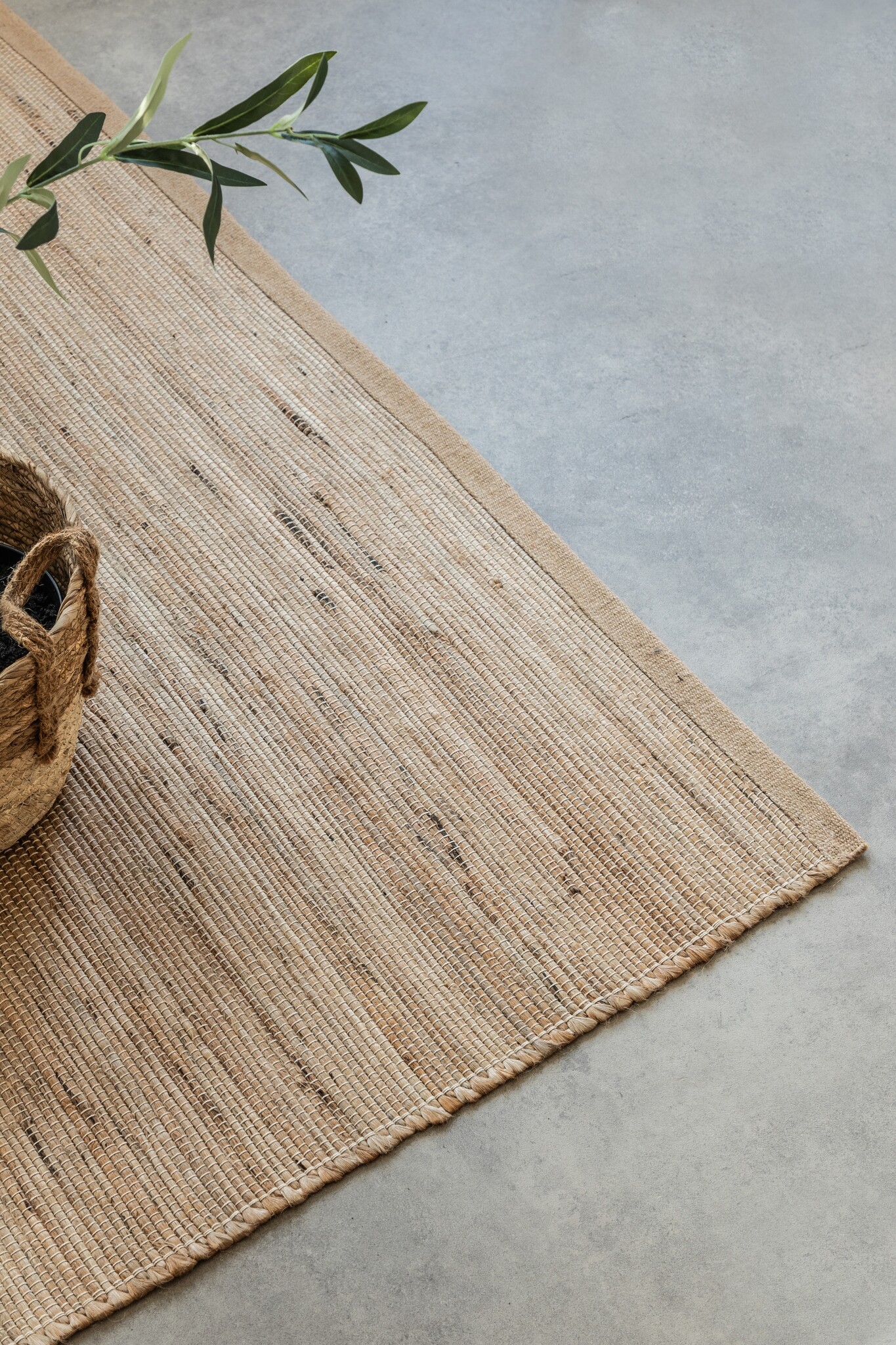 Jute Vloerkleed Dhaka Beige
