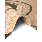 Rond Gevlochten Jute Vloerkleed Basil Creme
