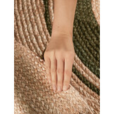 Rond Gevlochten Jute Vloerkleed Basil Creme